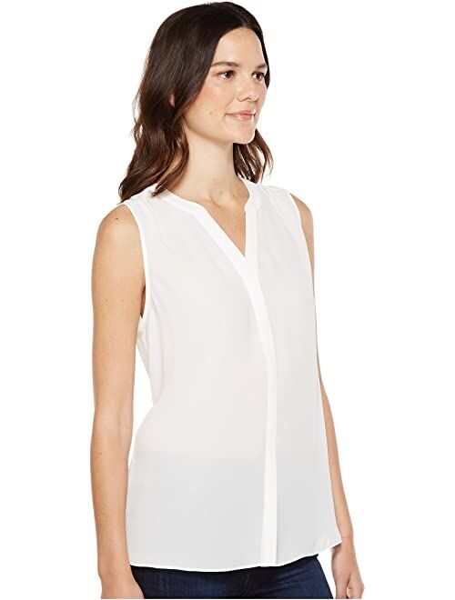 Nydj Sleeveless Pintuck Pleat Back