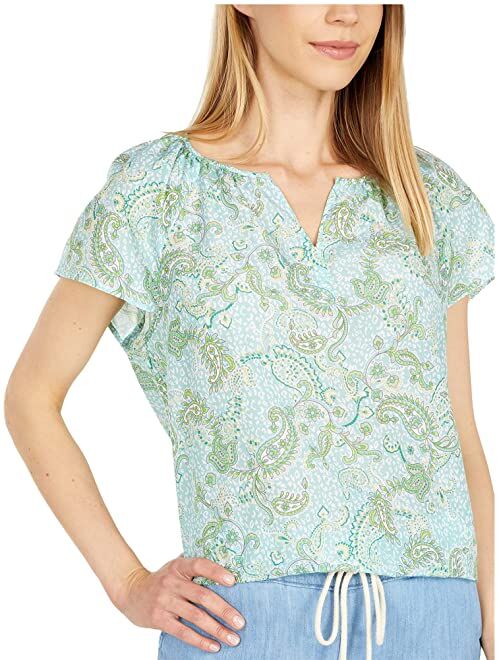 Nydj Short Sleeve Peasant Blouse