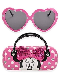 Minnie Mouse Kids Sunglasses for Girls, Toddler Sunglasses with Kids Glasses Case