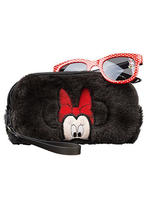 Disney Minnie Mouse Kids Sunglasses for Girls, Toddler Sunglasses with Kids Glasses Case