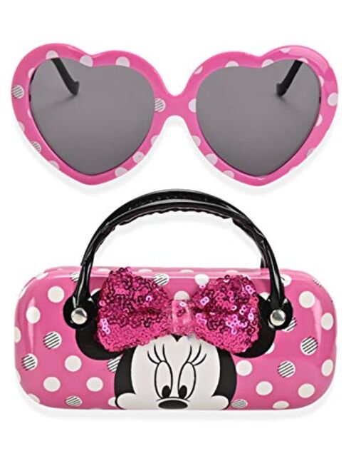 Disney Minnie Mouse Kids Sunglasses for Girls, Toddler Sunglasses with Kids Glasses Case