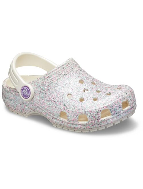 Crocs Big Kids Classic Glitter Clogs from Finish Line