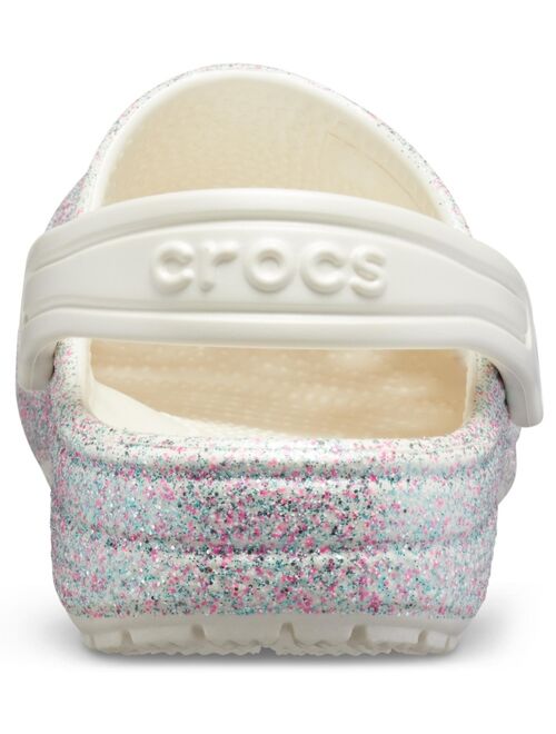 Crocs Big Kids Classic Glitter Clogs from Finish Line