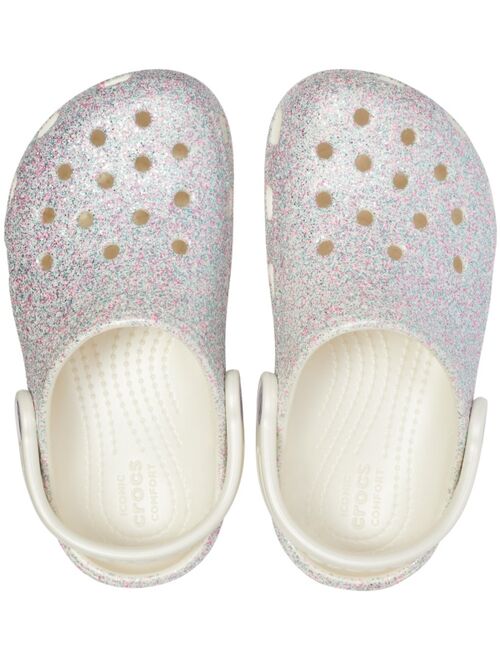 Crocs Big Kids Classic Glitter Clogs from Finish Line