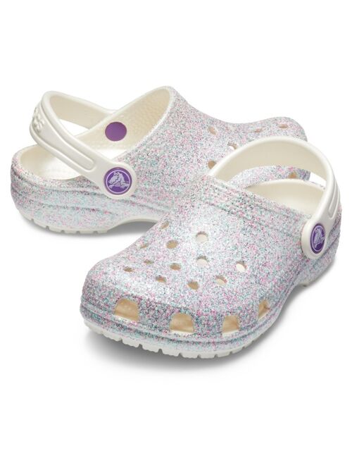 Crocs Big Kids Classic Glitter Clogs from Finish Line