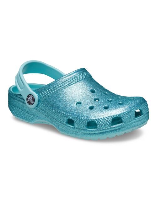 Crocs Big Kids Classic Glitter Clogs from Finish Line