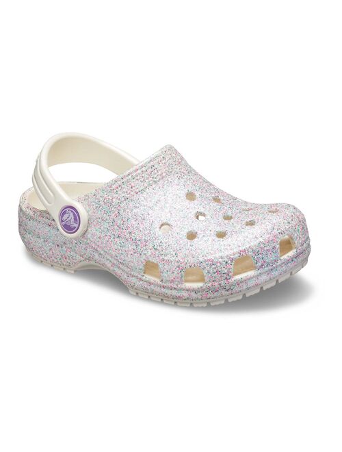 Crocs Big Kids Classic Glitter Clogs from Finish Line