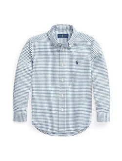 Kids Boy's Plaid Cotton Poplin Shirt (Big Kids)