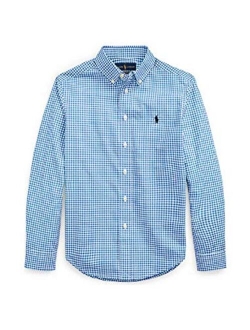 Kids Boy's Plaid Cotton Poplin Shirt (Big Kids)