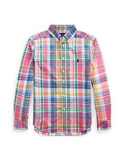 Kids Boy's Plaid Cotton Poplin Shirt (Big Kids)