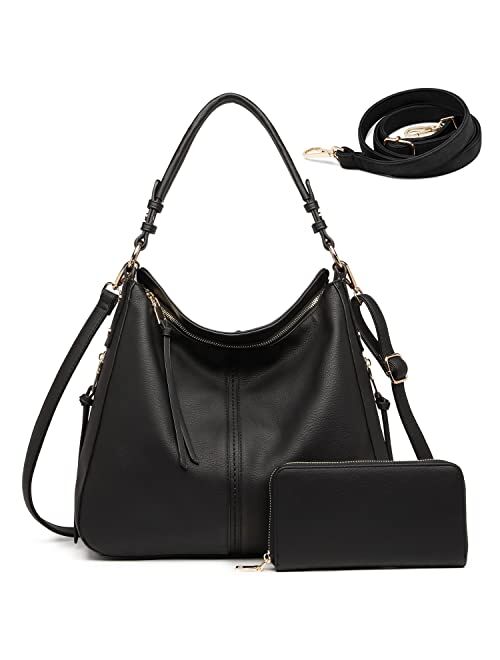 Lapsting Hobo Bags for Women Handbags Purse Ladies Boho Shoulder Bag Crossbody Purses Faux Leather