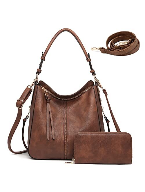 Lapsting Hobo Bags for Women Handbags Purse Ladies Boho Shoulder Bag Crossbody Purses Faux Leather