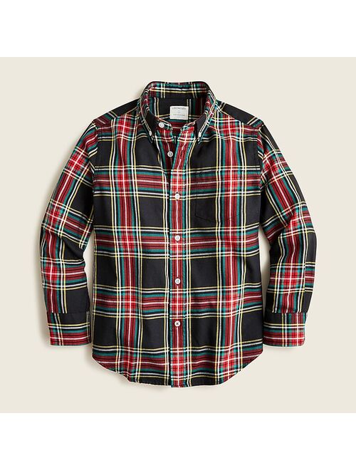 J.Crew Boys' button-down poplin shirt in plaid