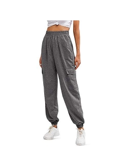 Women's High Waisted Solid Jogger Pants Outdoor Cargo Pants