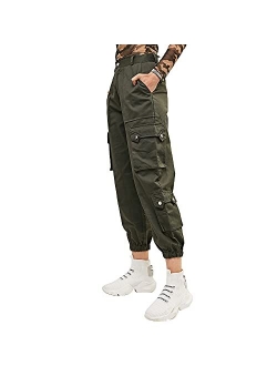 Women's High Waisted Solid Jogger Pants Outdoor Cargo Pants