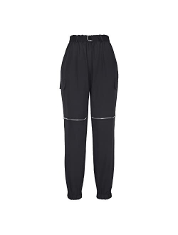 Women's High Waisted Solid Jogger Pants Outdoor Cargo Pants