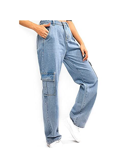 ZAFUL Women's High Waisted Solid Jogger Pants Outdoor Cargo Pants