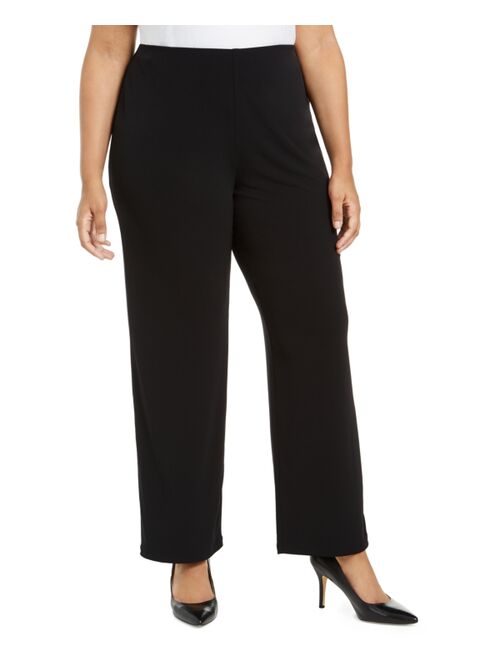 Alfani Plus Size Knit Wide-Leg Pant, Created for Macy's