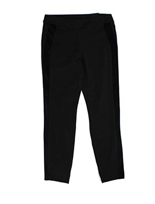 Alfani Womens Contrast Trim Solid Skinny Pants