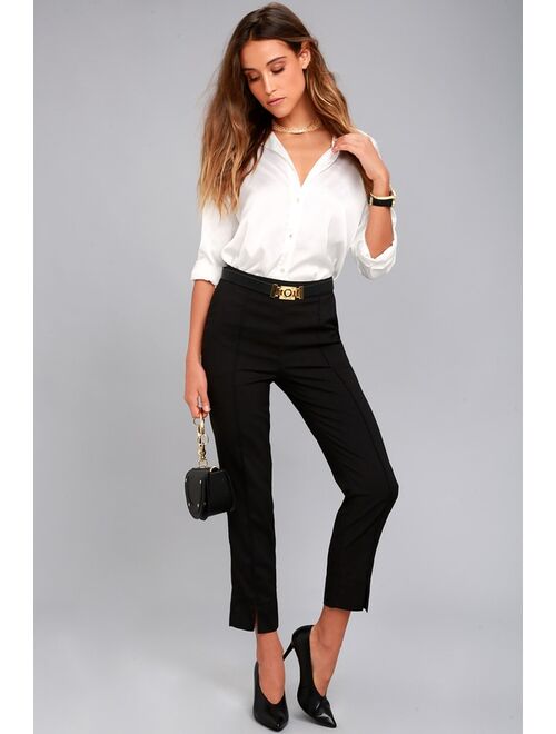 Lulus Aisha Black Trouser Pants