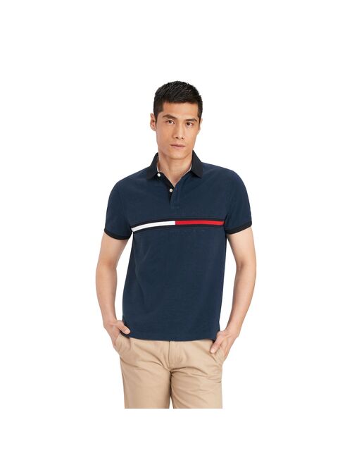 Men's Tommy Hilfiger Flag Custom-Fit Pique Polo