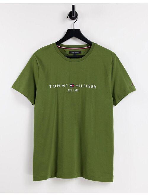 Tommy Hilfiger classic logo t-shirt in dark green