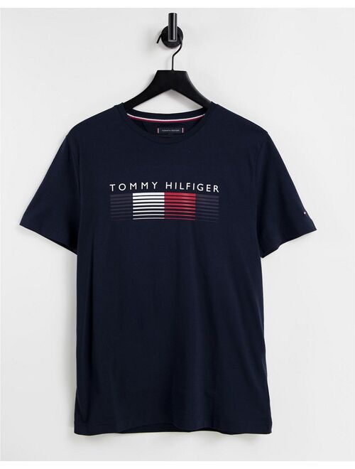 Tommy Hilfiger faded chest logo t-shirt in navy