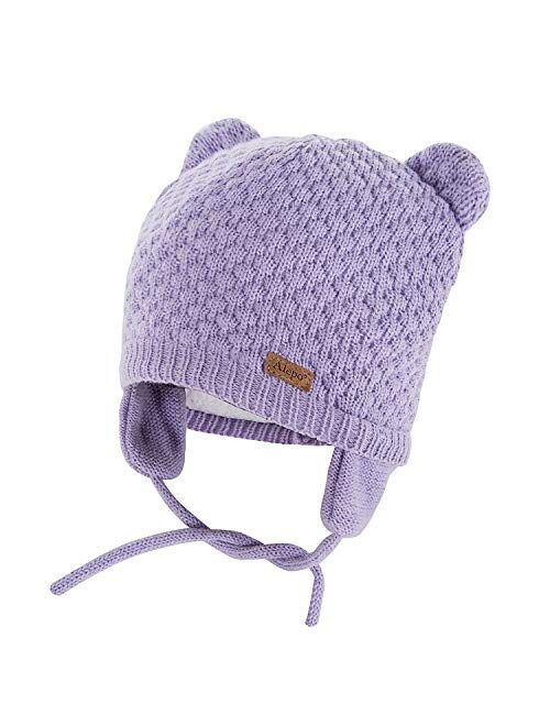 Winter Beanie Hat for Baby Kids Toddler Infant Newborn, Earflap Cute Warm Fleece Lind Knit Cap for Boys Girls