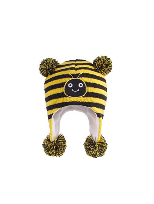 LANGZHEN Toddler Kids Infant Winter Hat,Earflap Knit Warm Cap Fleece Lined Beanie for Baby Boys Girls