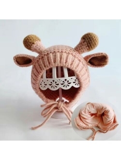 Toddler Kids Baby Winter Warm Knitted Crochet Earflap Beanie Hat Boy Girl Cap Wool Cute Solid Color Ball Cap New Design Kid Hats