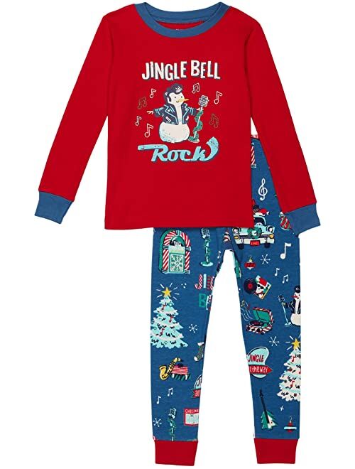 Little Blue House by Hatley Kids Rockin Holidays Applique Pajama Set (Toddler/Little Kids/Big Kids)