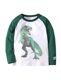 Bleubell Teddlor Boys T-Rex Long Sleeve Dinosaur T Shirt