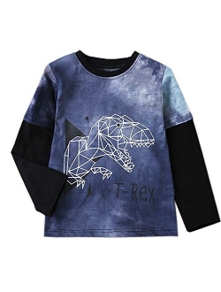 Bleubell Teddlor Boys T-Rex Long Sleeve Dinosaur T Shirt