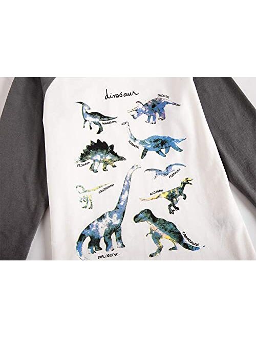 Bleubell Teddlor Boys T-Rex Long Sleeve Dinosaur T Shirt