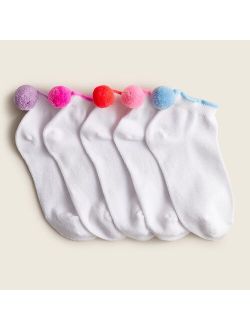 Girls' ankle socks five-pack