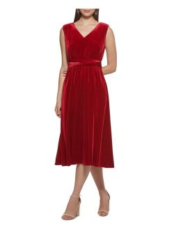 kensie Velvet Midi Dress