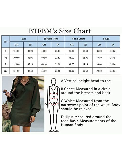 BTFBM Women Casual V Neck Knit Mini Sweater Dresses Long Sleeve Loose Fit Solid Color Ribbed Hem Pullover Jumper Sweaters