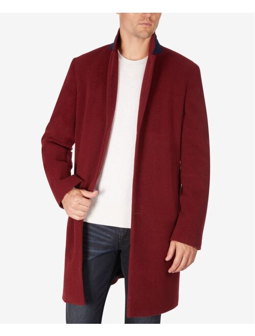 Tommy Hilfiger Men's Addison Wool-Blend Trim Fit Overcoat