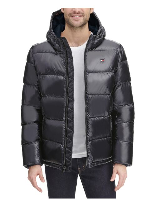 Tommy Hilfiger Men's Pearlized Performance Hooded Puffer Coat