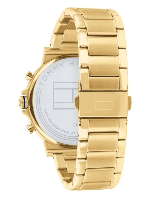 Tommy Hilfiger Men's Chronograph Gold-Tone Stainless Steel Bracelet Watch 44mm