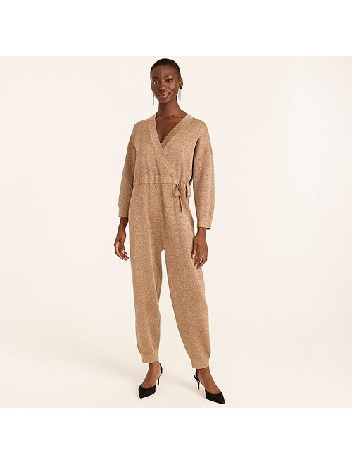 J.Crew Lurex® wrap sweater-jumpsuit