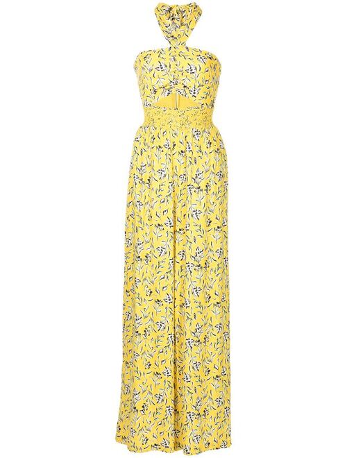 Adler floral halterneck jumpsuit