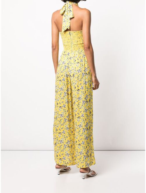 Adler floral halterneck jumpsuit