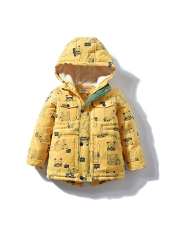 Teenage Big Boys Winter Jacket 2021 Children's Disguise Fur Hooded Outwear Kids Thicken Warm Coat for Boys 4 6 8 10 12 14 Years