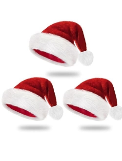 Christmas Hat, Xmas Hat Holiday for Adults Unisex Santa Hat For Party Supplies