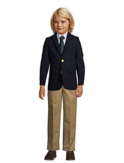 Lands' End School Uniform Boys Tailored Fit Hopsack Blazer