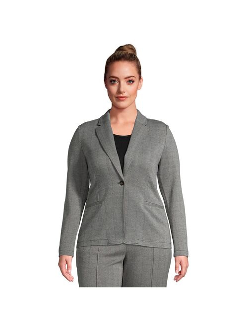 Plus Size Lands' End Sport Jacquard Blazer