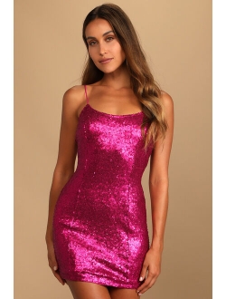 Bring It Rose Gold Sequin Bodycon Mini Dress