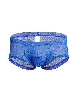 Lace Underwear For Men Sexy Sissy Panties See Through Bikinis Underpants Sheer Bikini Boxers Sexy Shorts Underwears