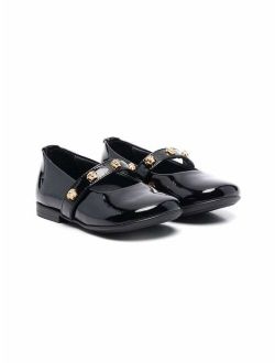 Medusa studded ballerina shoes